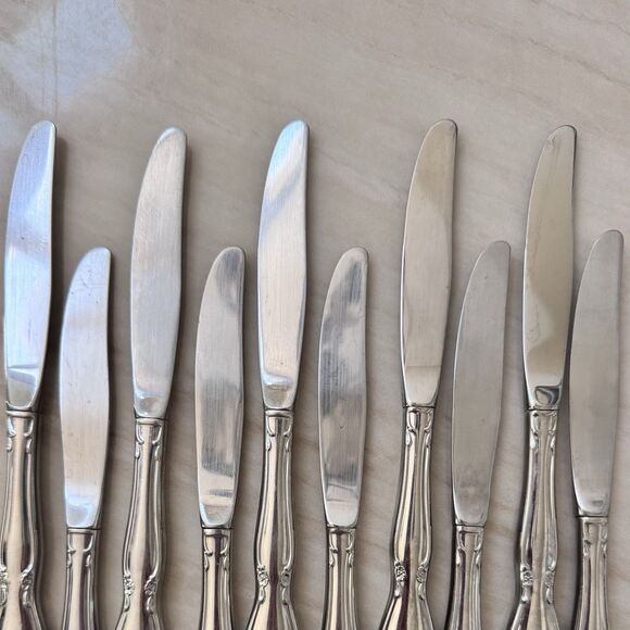 10pc ONEIDA Chatelaine Stainless Dinner Knife Set 8 1/2” Community Betty Crocker - Picture 4 of 8